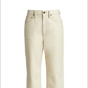 Agolde Recycled Leather 90's Pinch Waist Pant in Powder